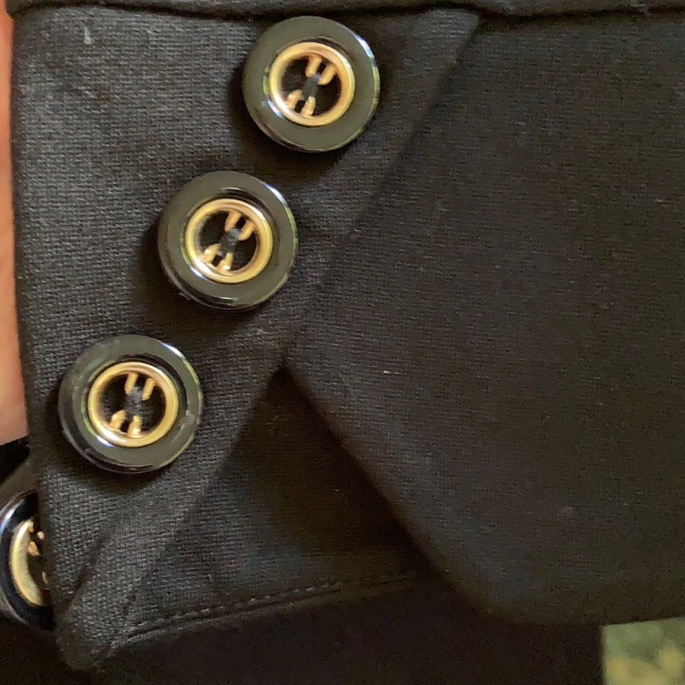 Trina Turk cropped black leggings buttons small